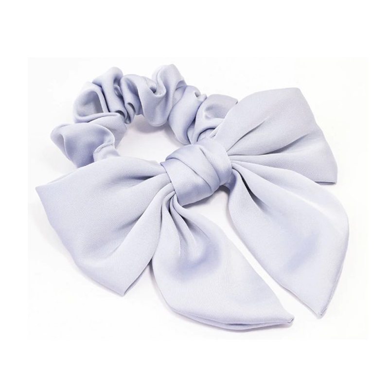 Blå Satin rosett hår Scrunchies