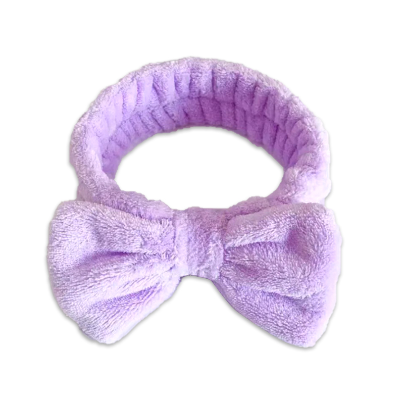 Lilac Bow Fluffy Pannband